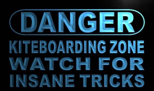 Danger Kiteboarding Zone Neon Light Sign